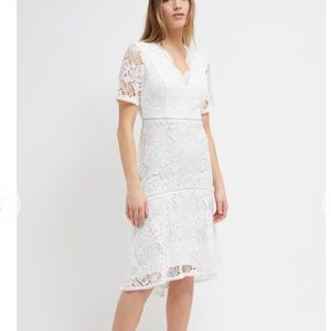French Connection White Lace Calli Dress